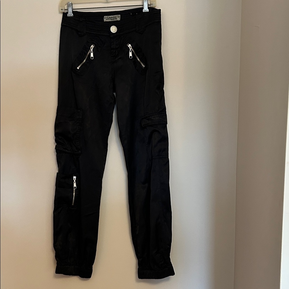 Z. Cavaricci.rayon/cotton pants zipper trim pockets on legs good condition sz 3